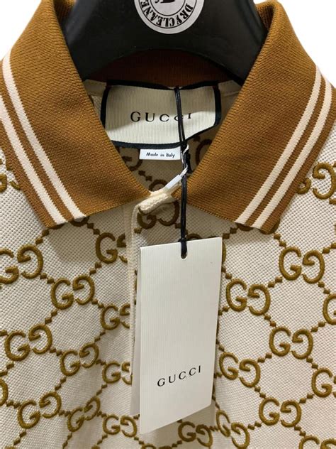 gucci gg monogram polo|gucci black and white shirts.